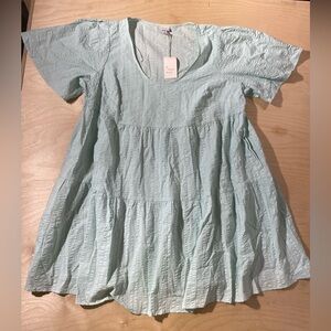a new day Light Mint Tiered Short Sleeve Tunic